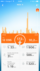 Appli Jawbone UP - Compte pas