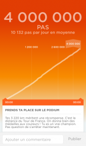 Appli Jawbone UP - Récompense